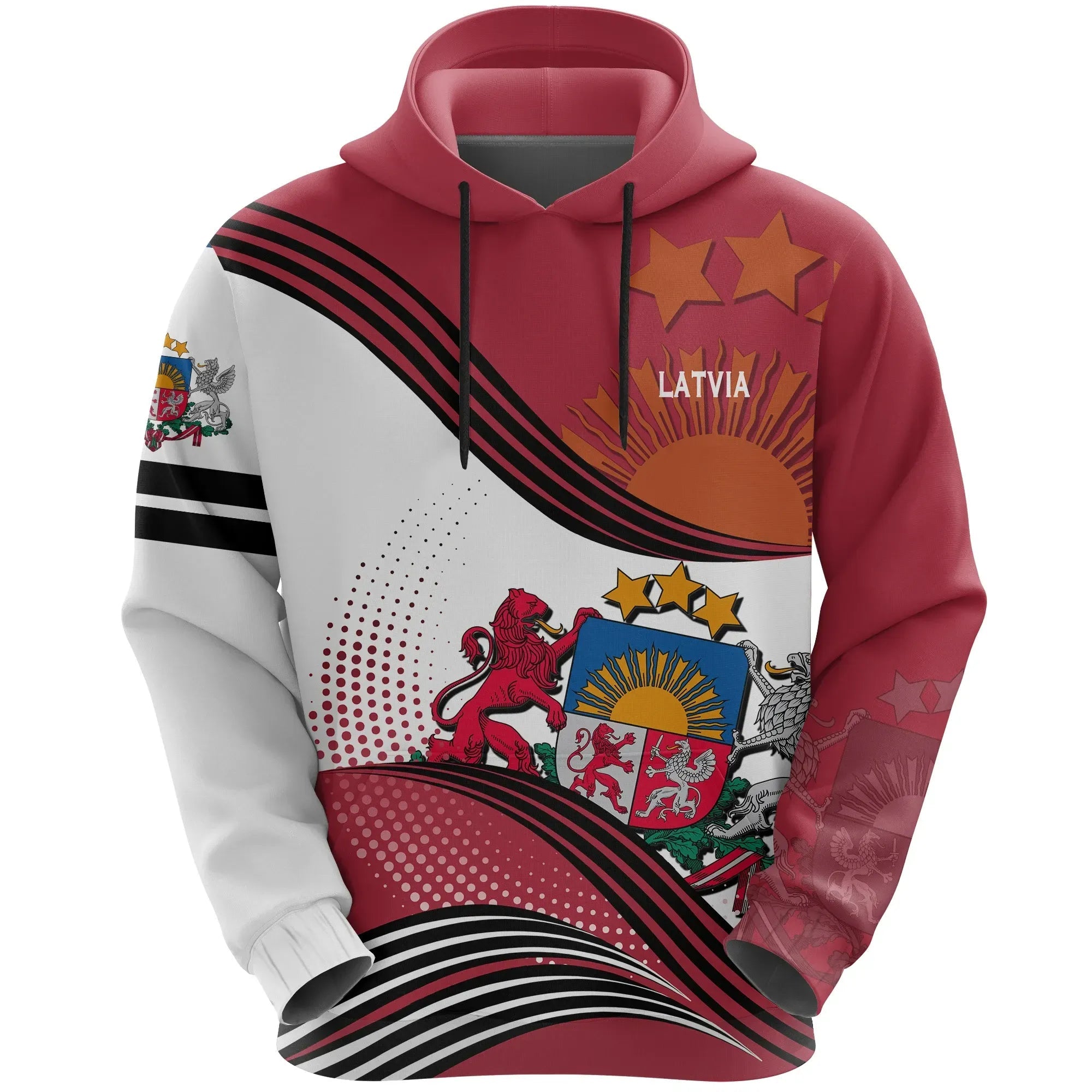 Latvia Hoodie Fall In The Wave RLT6 - Wonder Print Shop