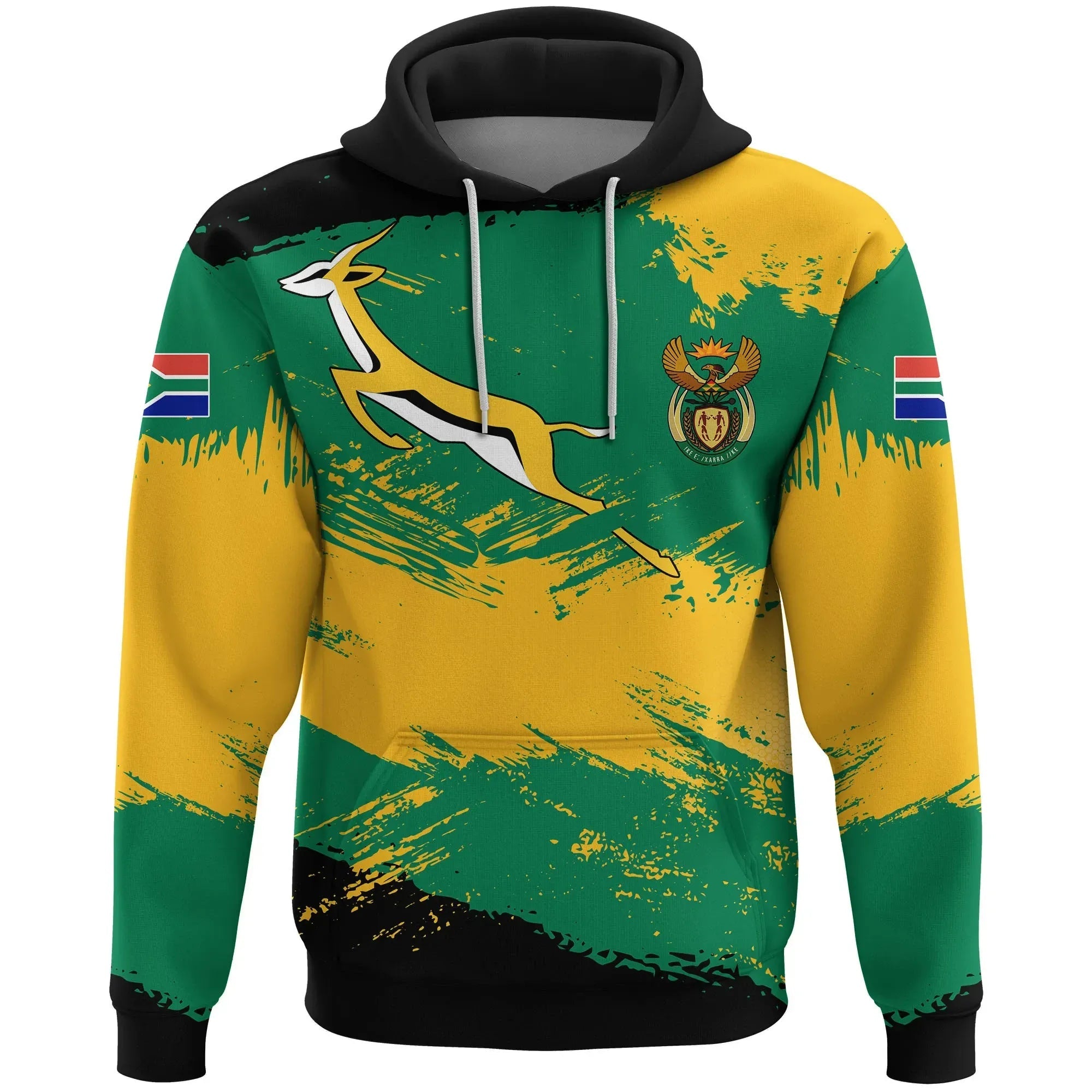 South Africa Hoodie South Africa Flag Brush RLT8 - Wonder Print Shop