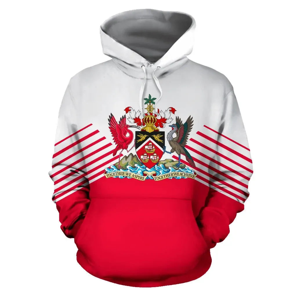 Trinidad and Tobago Hoodie Stripes Style RLT6 - Wonder Print Shop