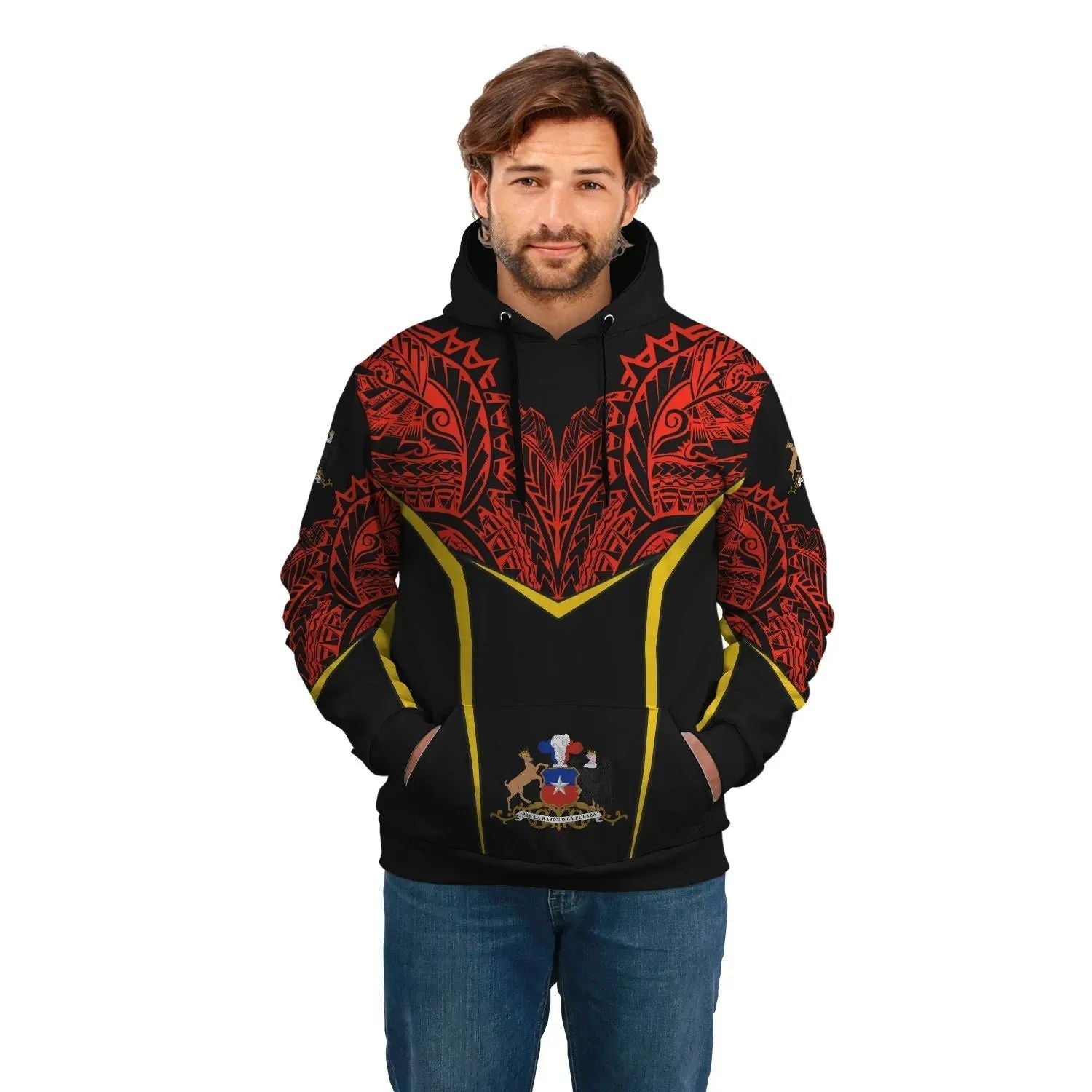 Chile Hoodie Unisex Tribal Style RLT7 - Wonder Print Shop