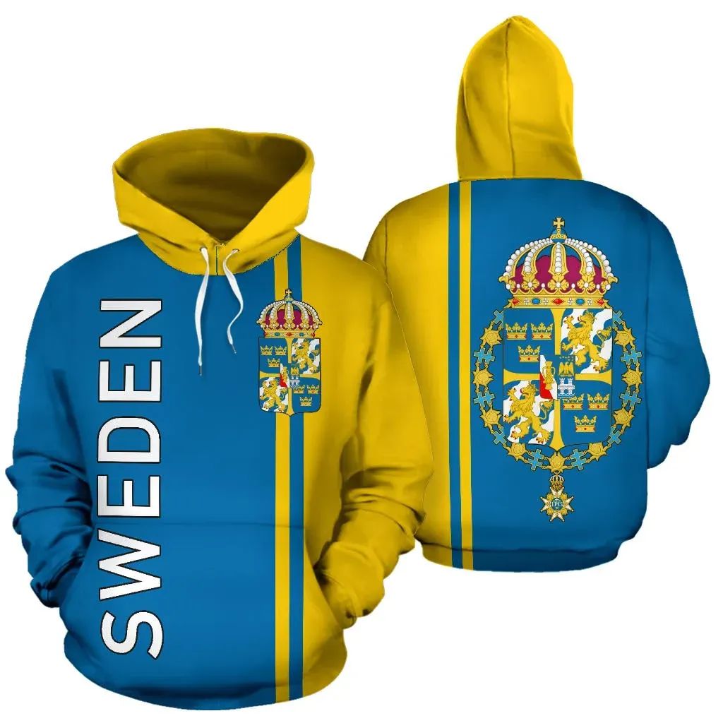 Sweden All Over Hoodie Straight Version RLT7 - Wonder Print Shop