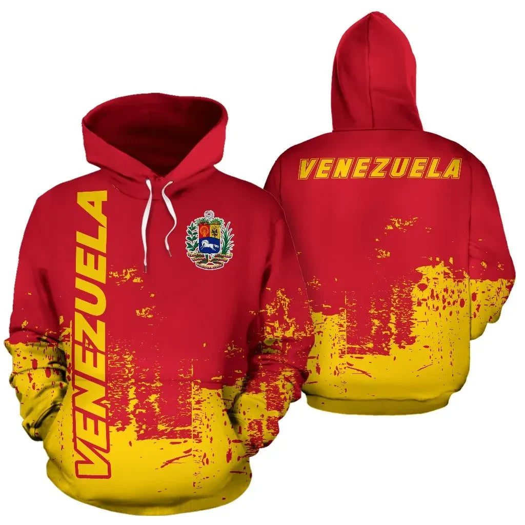 Venezuela All Over Hoodie Smudge Style RLT7 - Wonder Print Shop