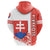 Slovakia Hoodie Coat Of Arms Quarter Style RLT13 - Wonder Print Shop