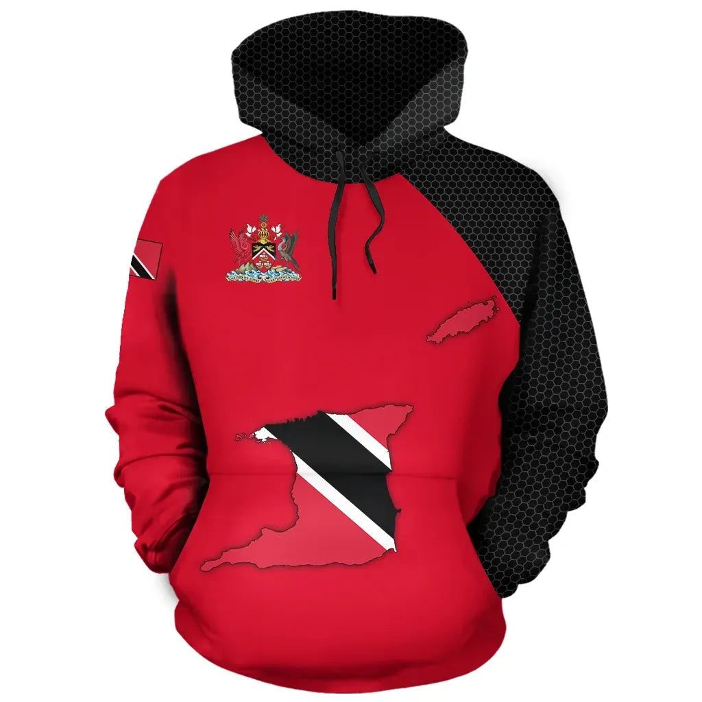 Trinidad and Tobago Map Hoodie RLT6 - Wonder Print Shop