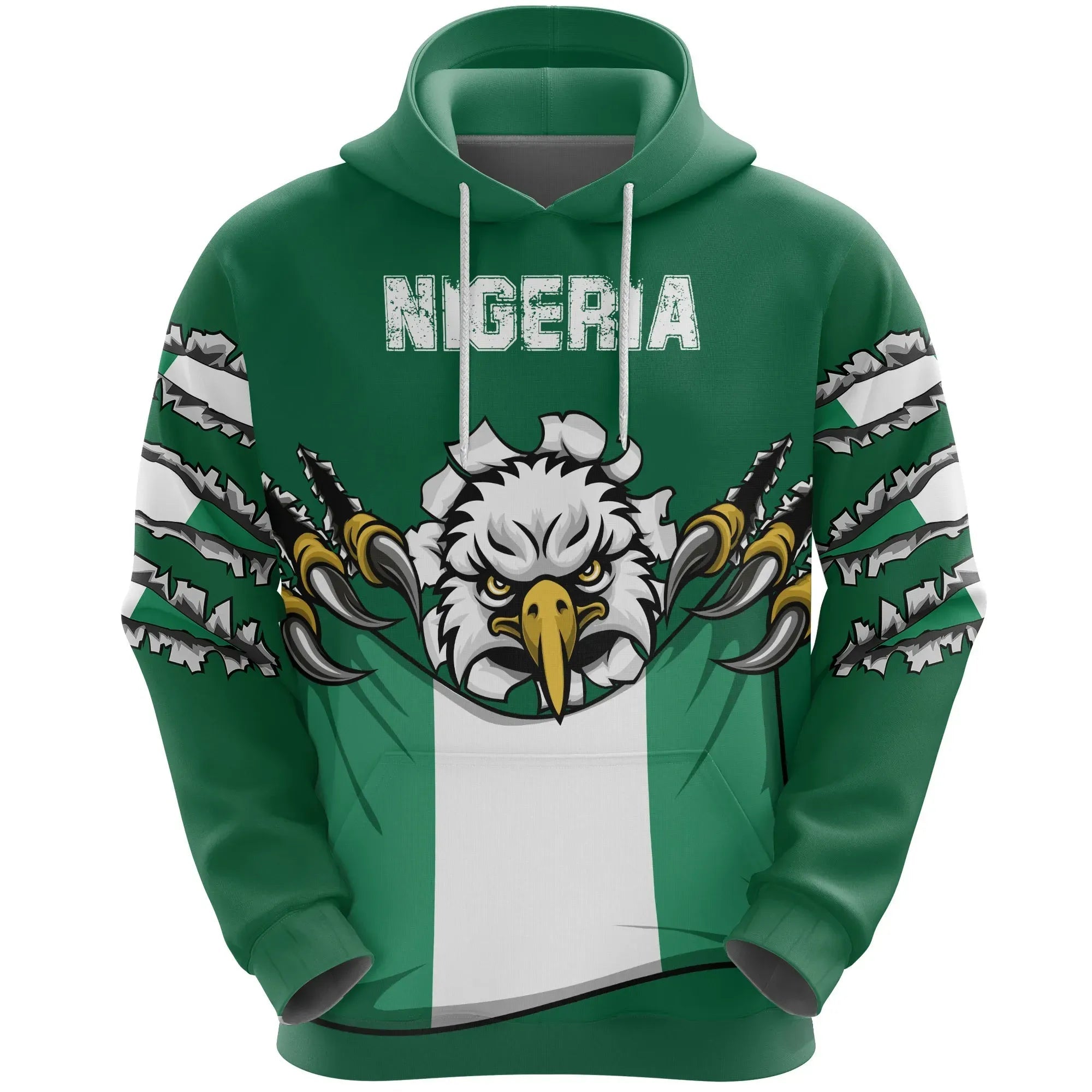 Nigeria Hoodie National Eagle RLT8 - Wonder Print Shop