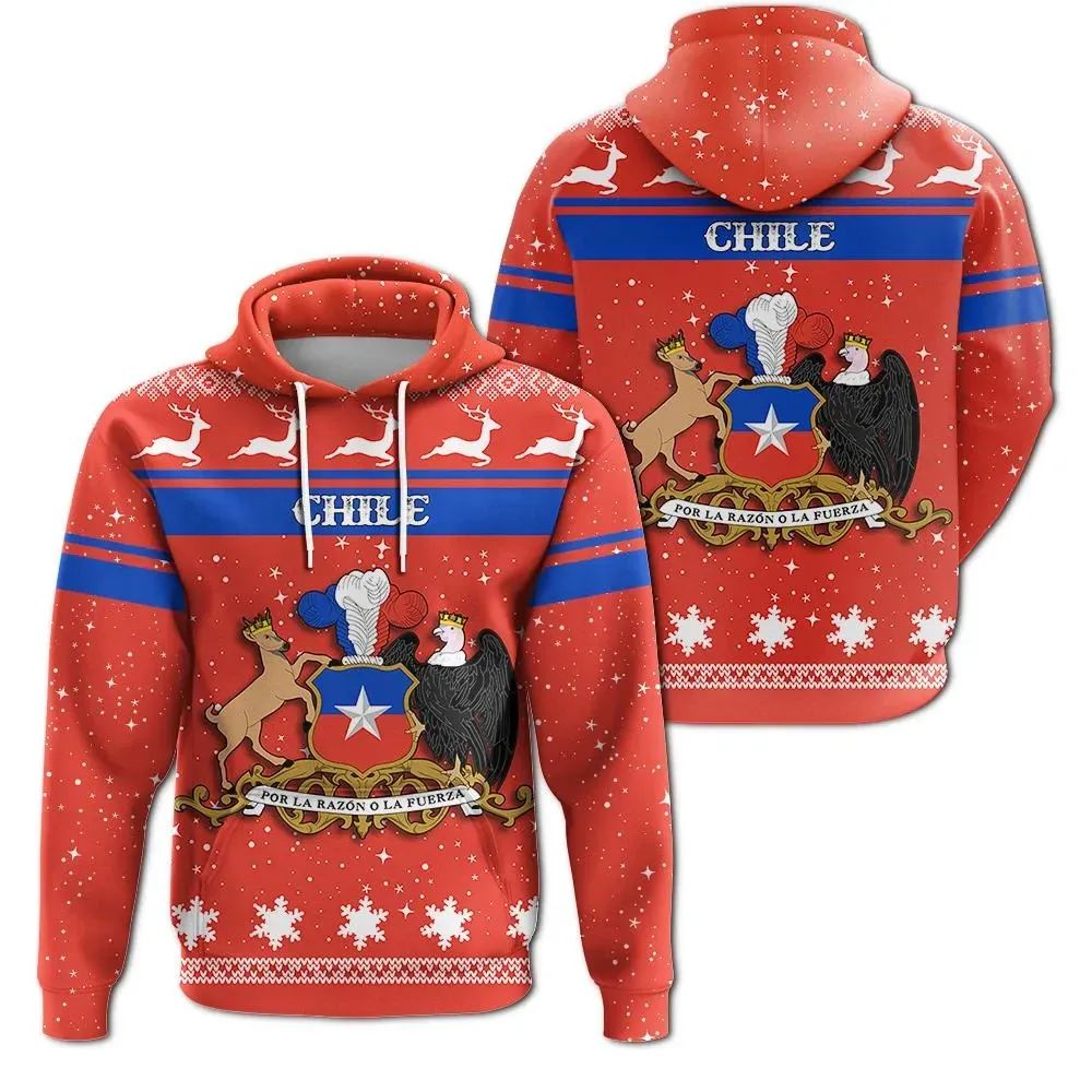 Christmas Chile Hoodie Coat Of Arms RLT7 - Wonder Print Shop