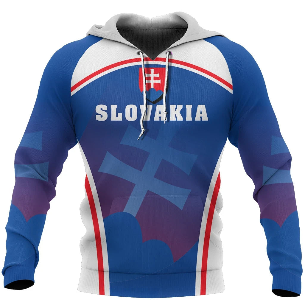 Slovakia Hoodie Coat Of Arms Sport Style RLT13 - Wonder Print Shop