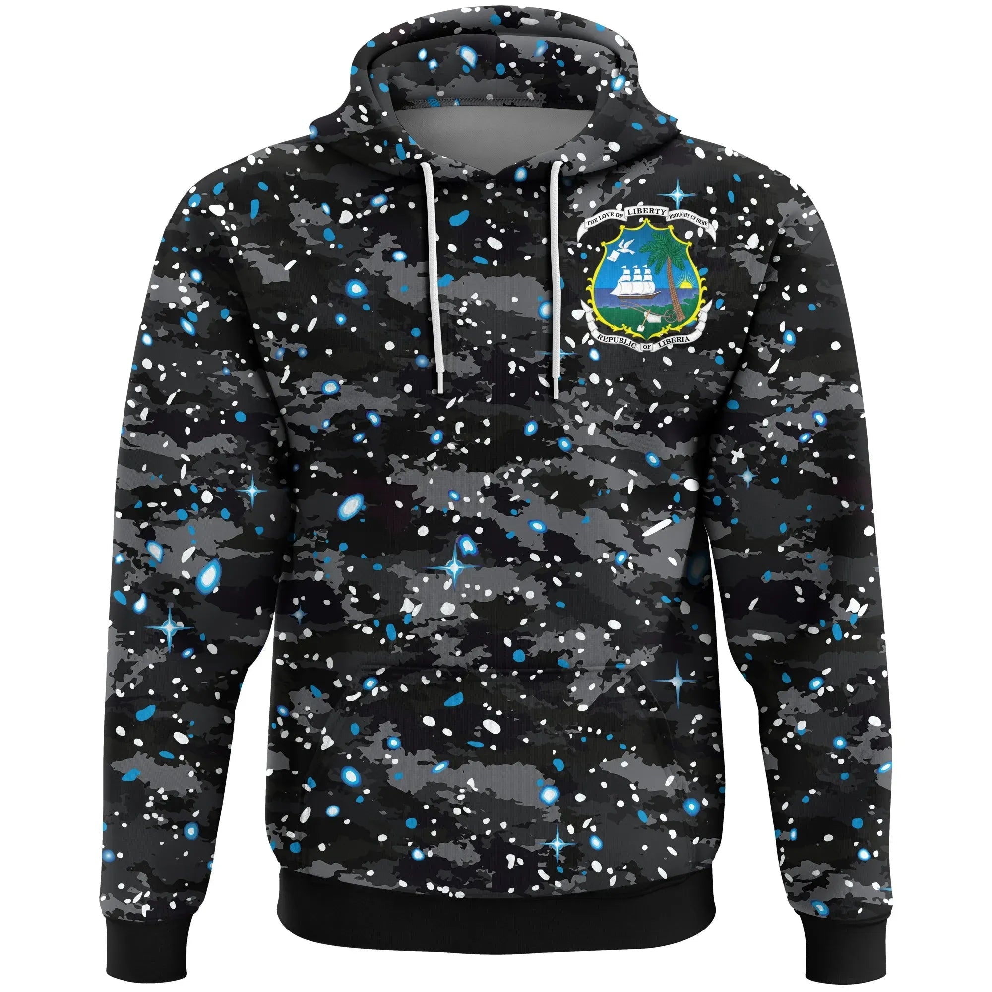 Liberia Hoodie Space Camo RLT6 - Wonder Print Shop