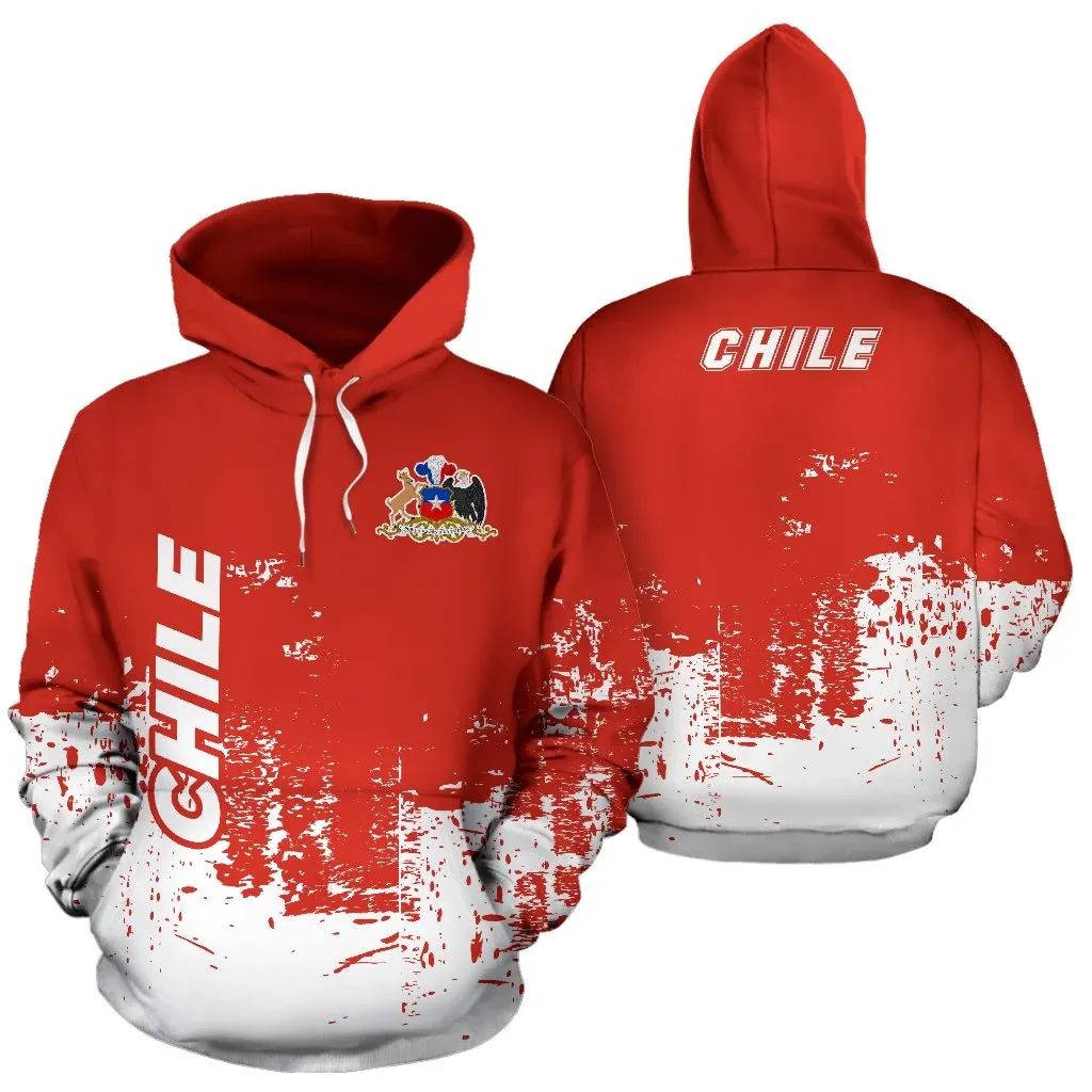 Chile All Over Hoodie Smudge Style RLT7 - Wonder Print Shop