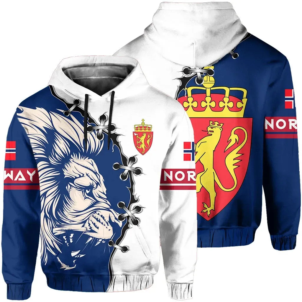 Norway Hoodie Lion Coat Of Arms RLT7 - Wonder Print Shop