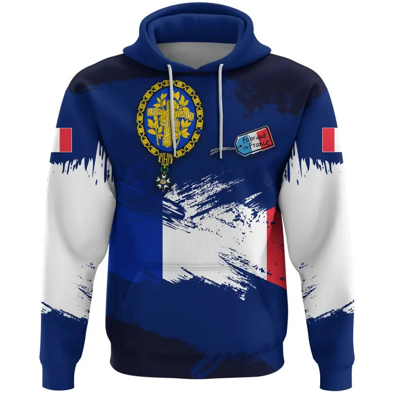 France Hoodie France Flag Brush RLT12 - Wonder Print Shop