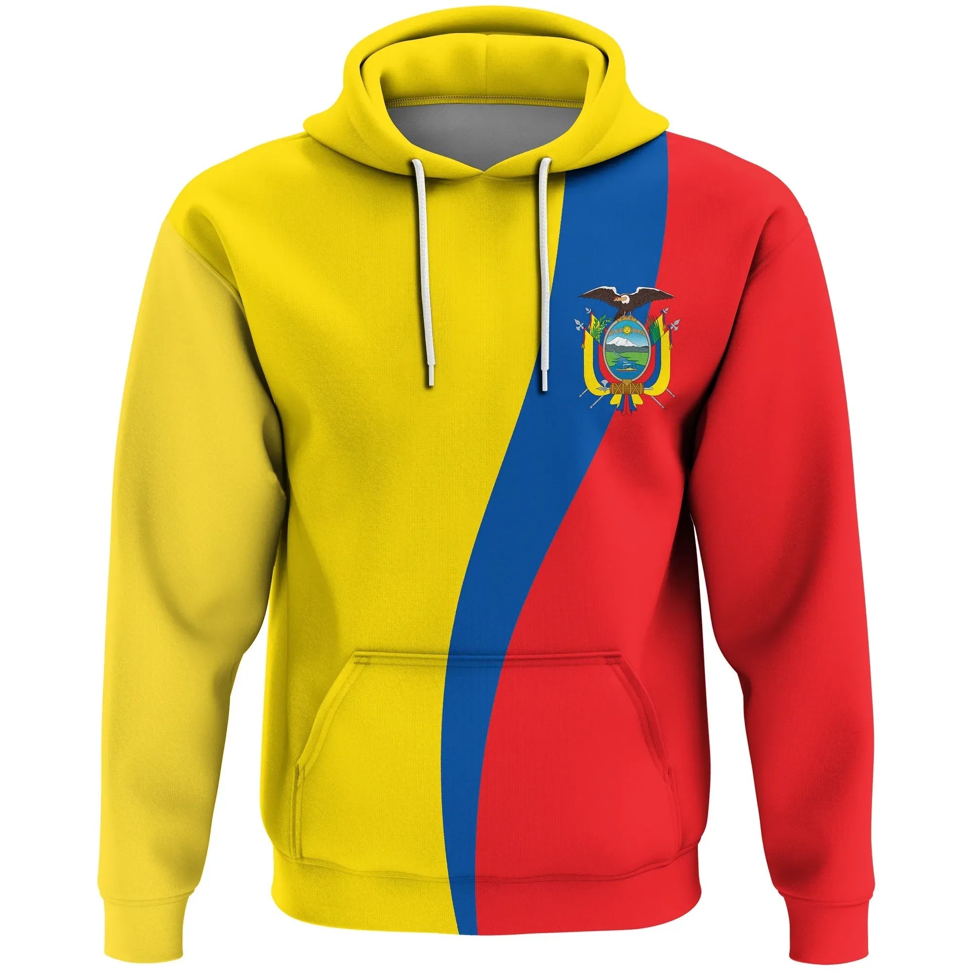 Ecuador N Flag Hoodie RLT12 - Wonder Print Shop