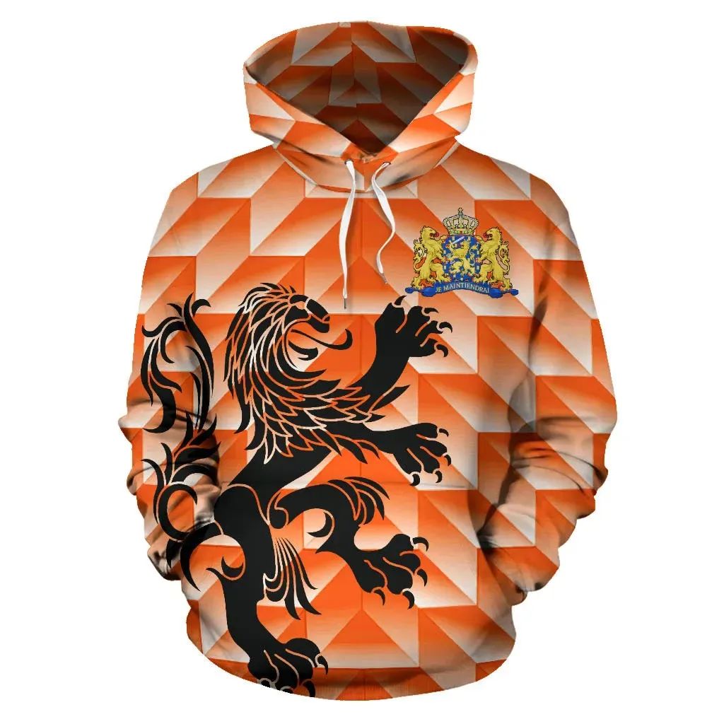 The Netherlands Lion Hoodie Holland Retro RLT7 - Wonder Print Shop