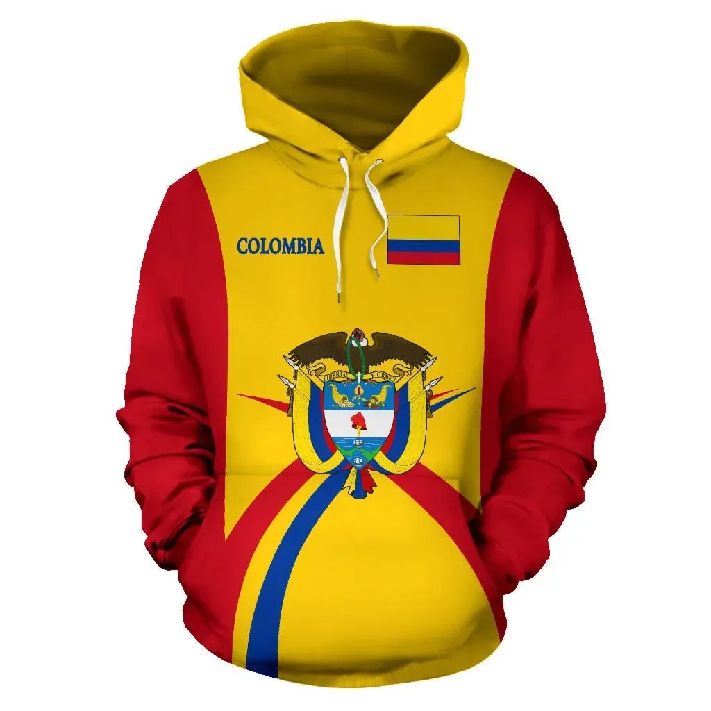 Colombia Hoodie Coat Of Arms Sports Style RLT7 - Wonder Print Shop