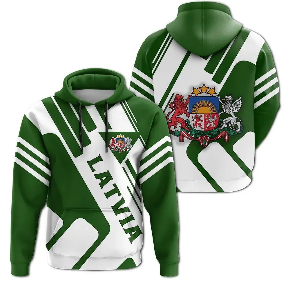 Latvia Hoodie Coat Of Arms Rockie RLT6 - Wonder Print Shop