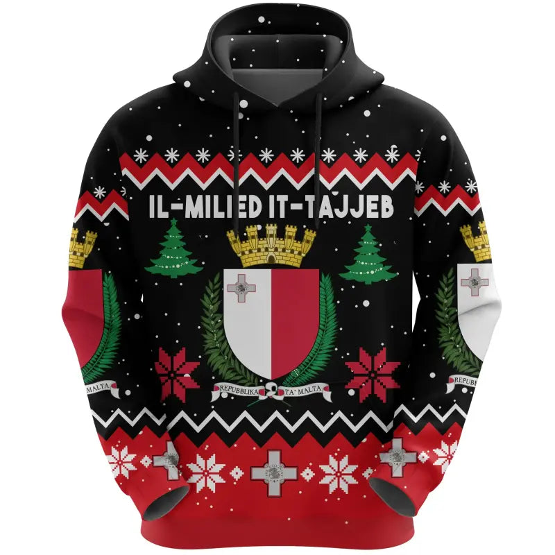 Malta Christmas Hoodie RLT12 - Wonder Print Shop