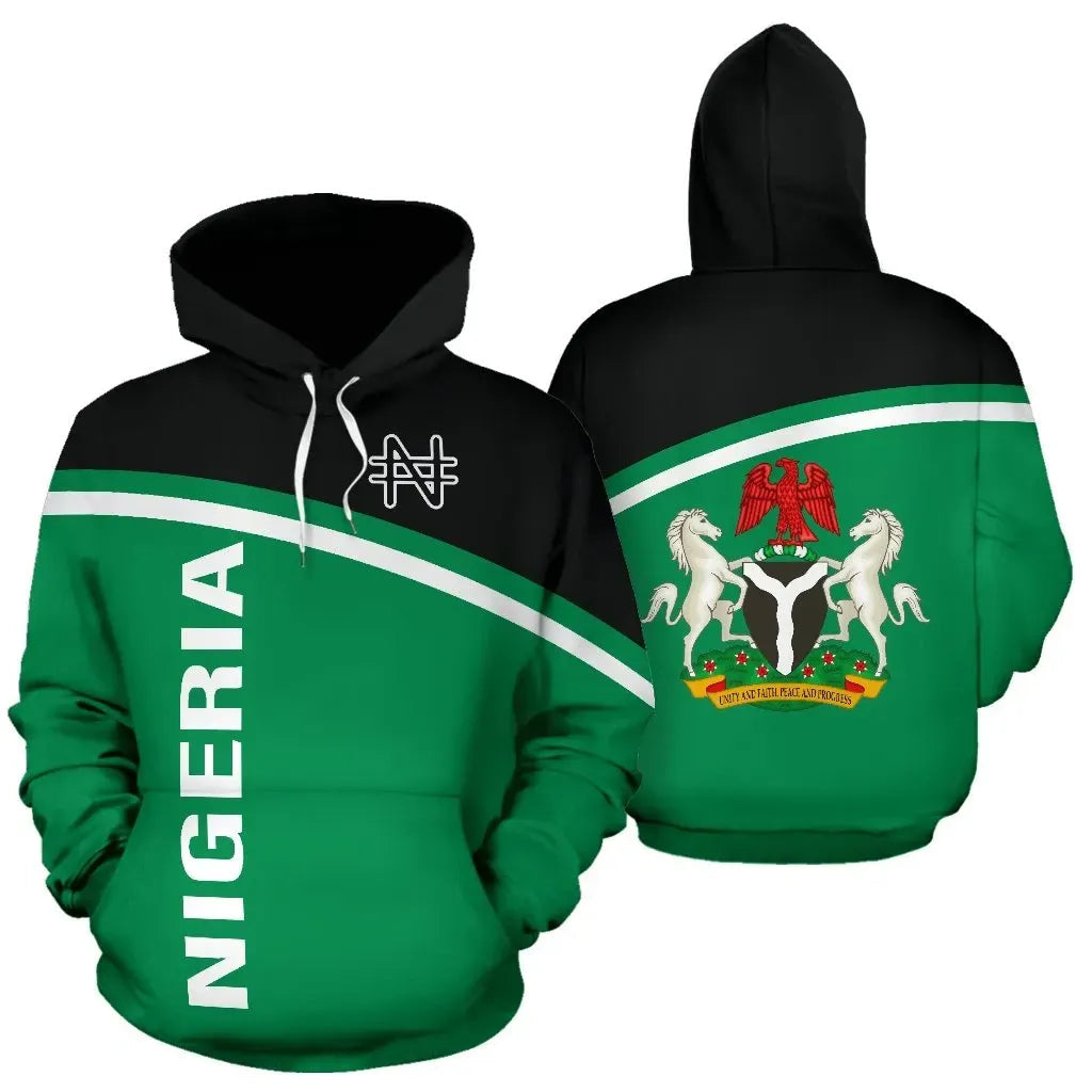 Nigeria All Over Hoodie Curve Style RLT8 - Wonder Print Shop