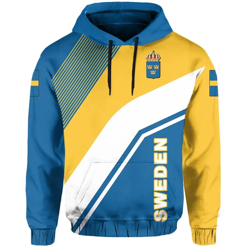 Sweden Flag Hoodie Rambo Style RLT7 - Wonder Print Shop