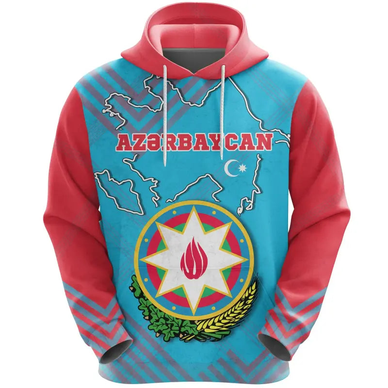 Azerbaijan Hoodie With Special Map RLT8 - Wonder Print Shop