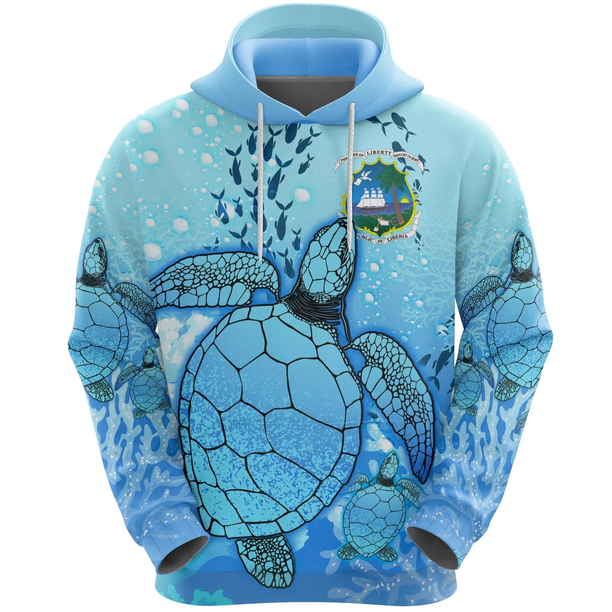 Liberia Hoodie Ocean Life RLT6 - Wonder Print Shop