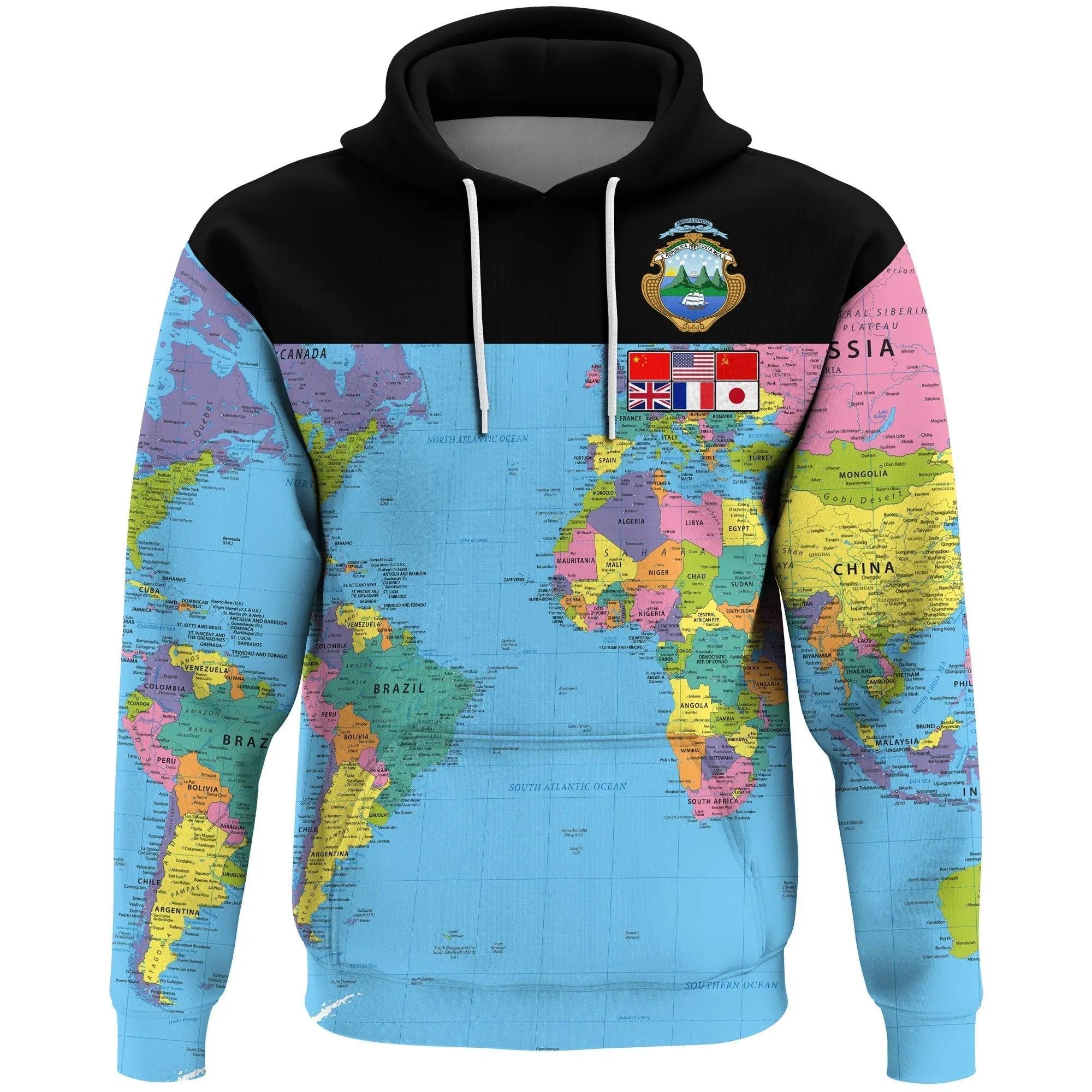 Costa Rica Hoodie RLT13 - Wonder Print Shop