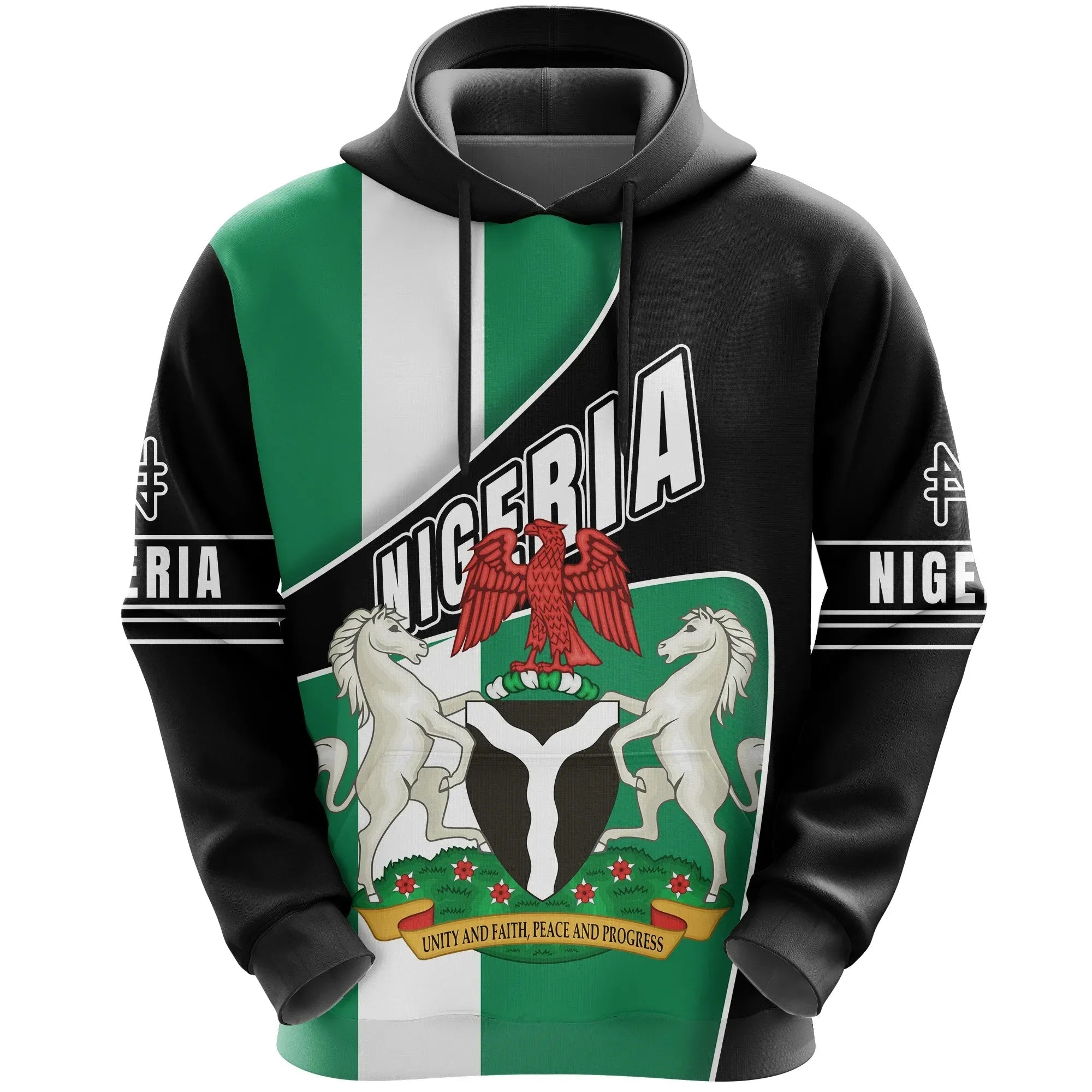 Nigeria Hoodie, Nigeria Naira Pullover Hoodie Merchize RLT8 - Wonder Print Shop