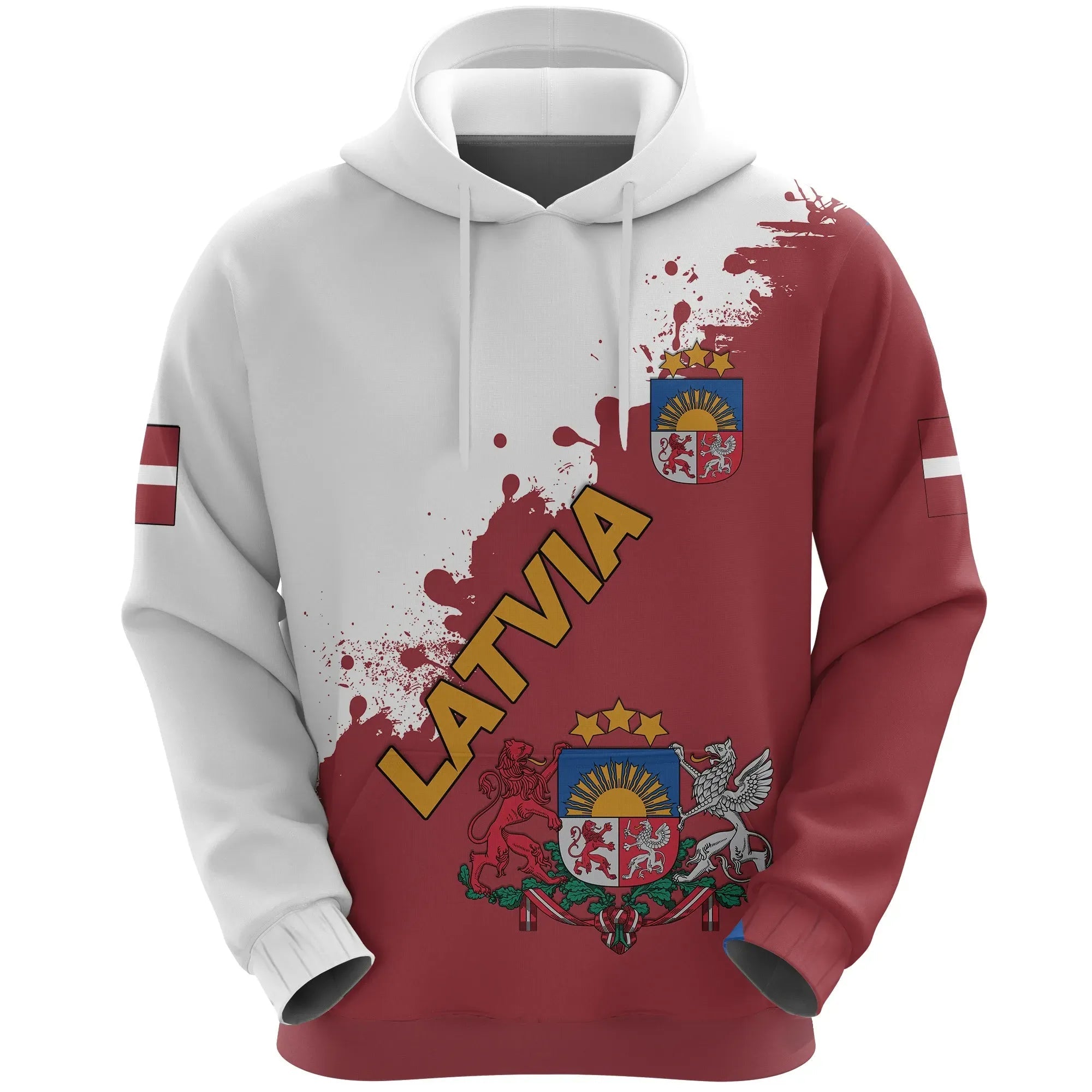 Latvia Hoodie Smudge Version RLT6 - Wonder Print Shop