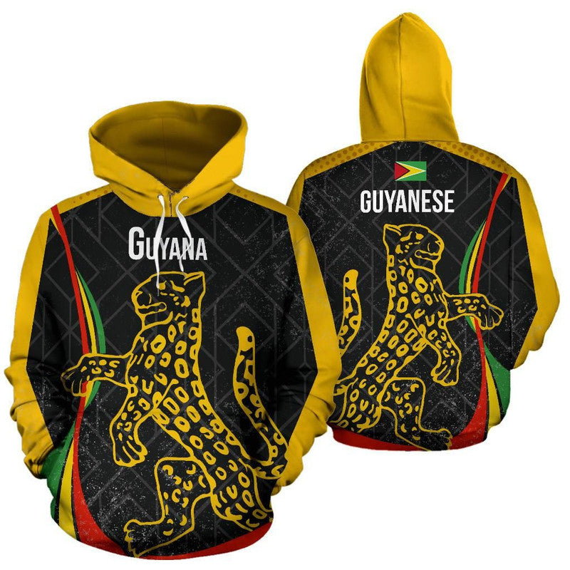 Guyana Jaguar Hoodie RLT8 - Wonder Print Shop