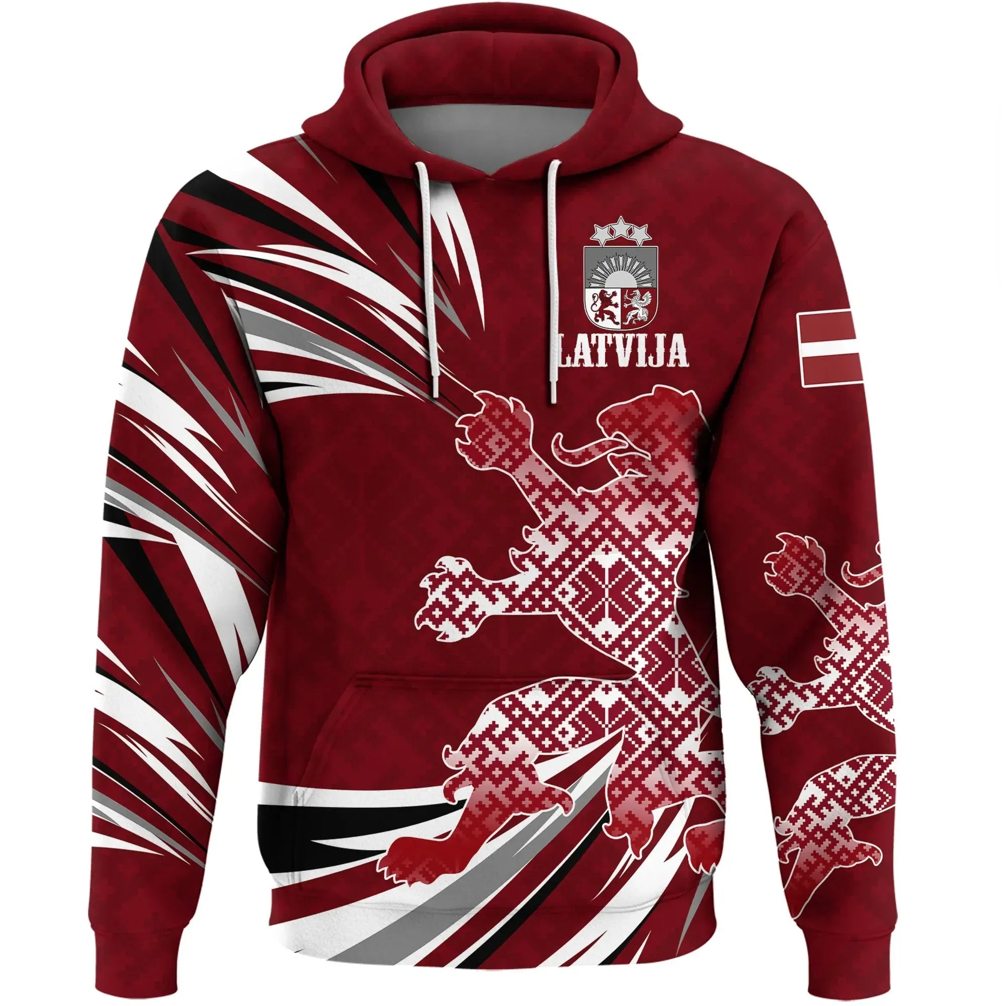 Latvia The Latvian Lion Hoodie RLT6 - Wonder Print Shop