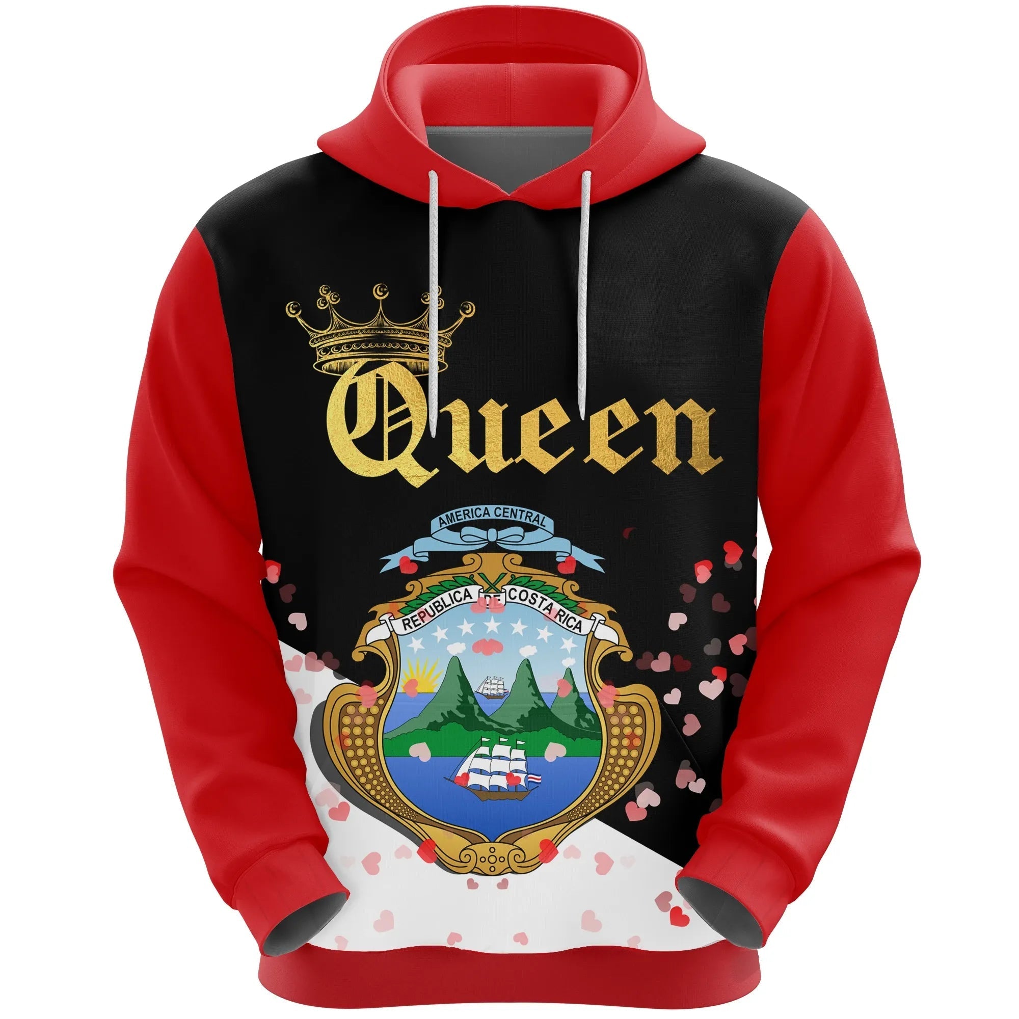 Costa Rica Queen (Valentine Hoodie) RLT13 - Wonder Print Shop