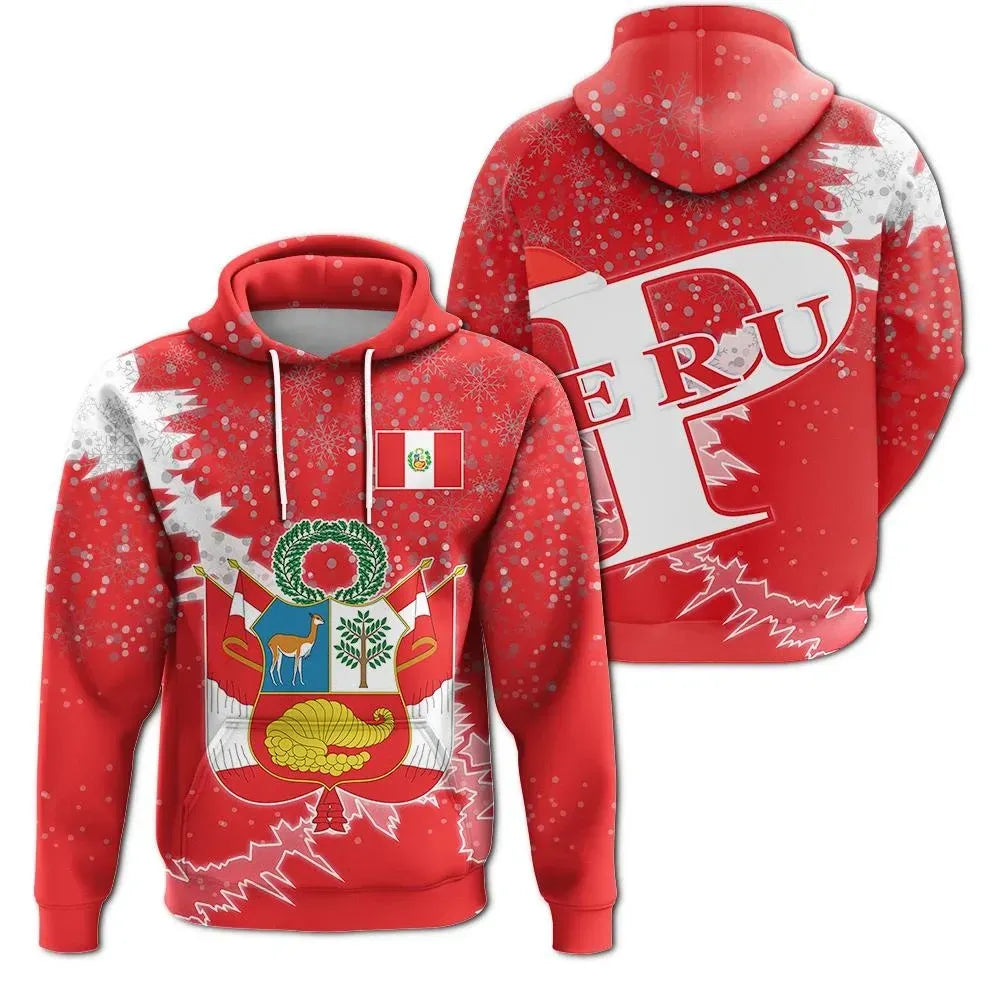 Christmas Peru Hoodie Coat Of Arms X Style RLT7 - Wonder Print Shop