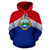 Costa Rica Flag Hoodie Stripes Style RLT13 - Wonder Print Shop