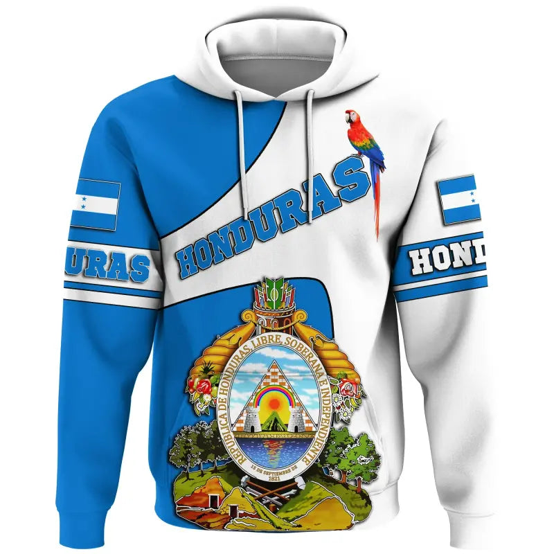 Honduras Hoodie Flag and Coat of Arms RLT8 - Wonder Print Shop