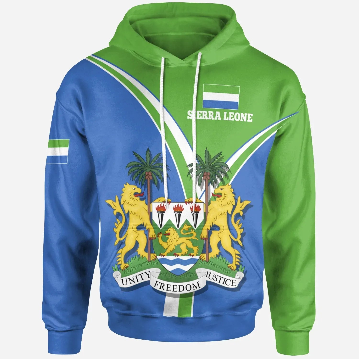 Sierra Leone Hoodie Sierra Leone Pride RLT7 - Wonder Print Shop