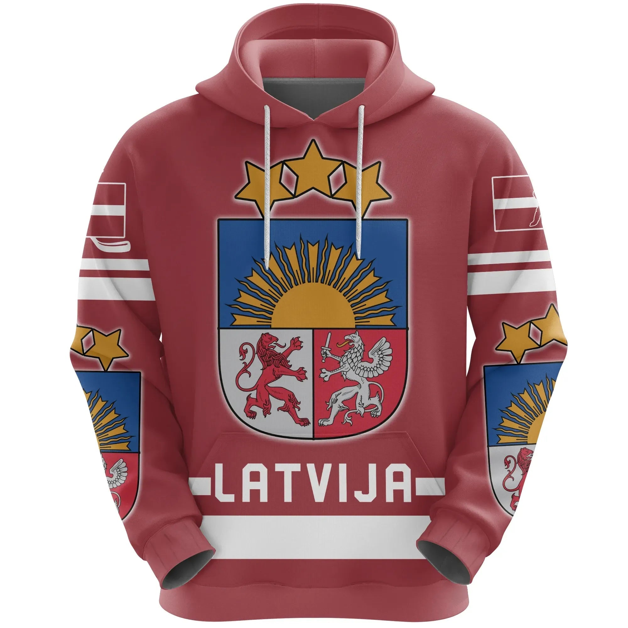 Latvia Hockey Hoodie RLT6 - Wonder Print Shop