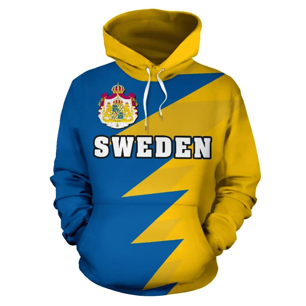 Sweden Sport Flag Hoodie Tooth Style 01 RLT7 - Wonder Print Shop