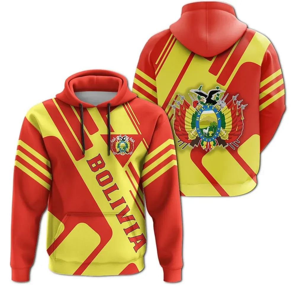 Bolivia Hoodie Coat Of Arms Rockie RLT6 - Wonder Print Shop