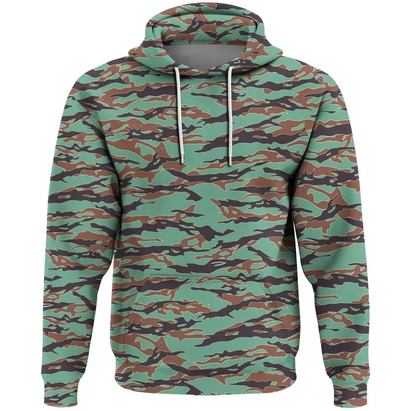 Army Guyana Tiger Stripe Camouflage Seamless Hoodie RLT8 - Wonder Print Shop