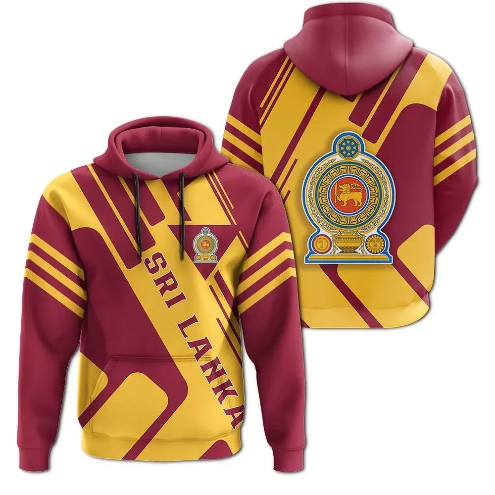 Sri Lanka Hoodie Coat Of Arms Rockie RLT7 - Wonder Print Shop