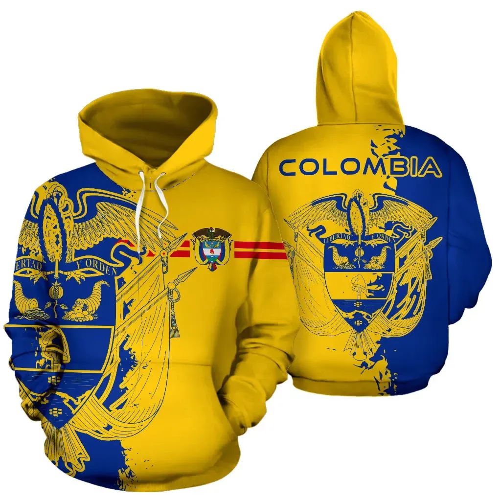 Colombia Flag Hoodie Mystic Style RLT7 - Wonder Print Shop