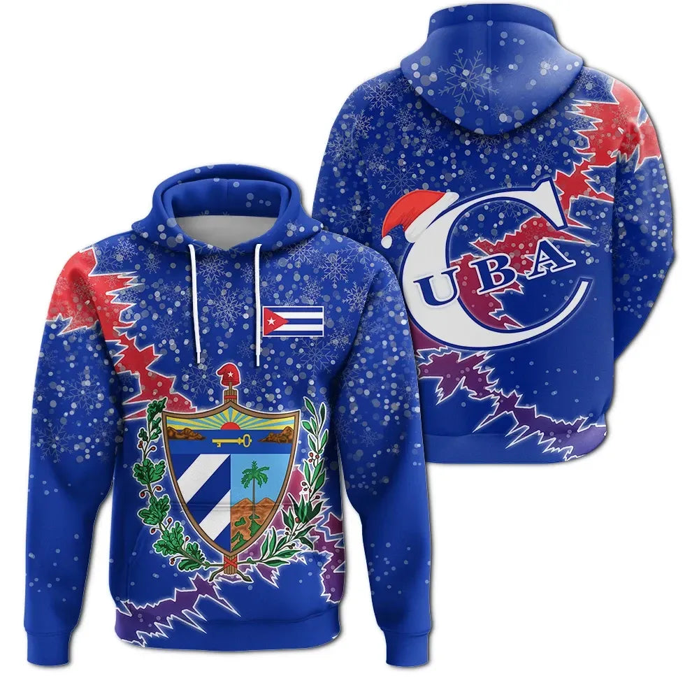 Cuba Christmas Hoodie Coat Of Arms X Style RLT13 - Wonder Print Shop