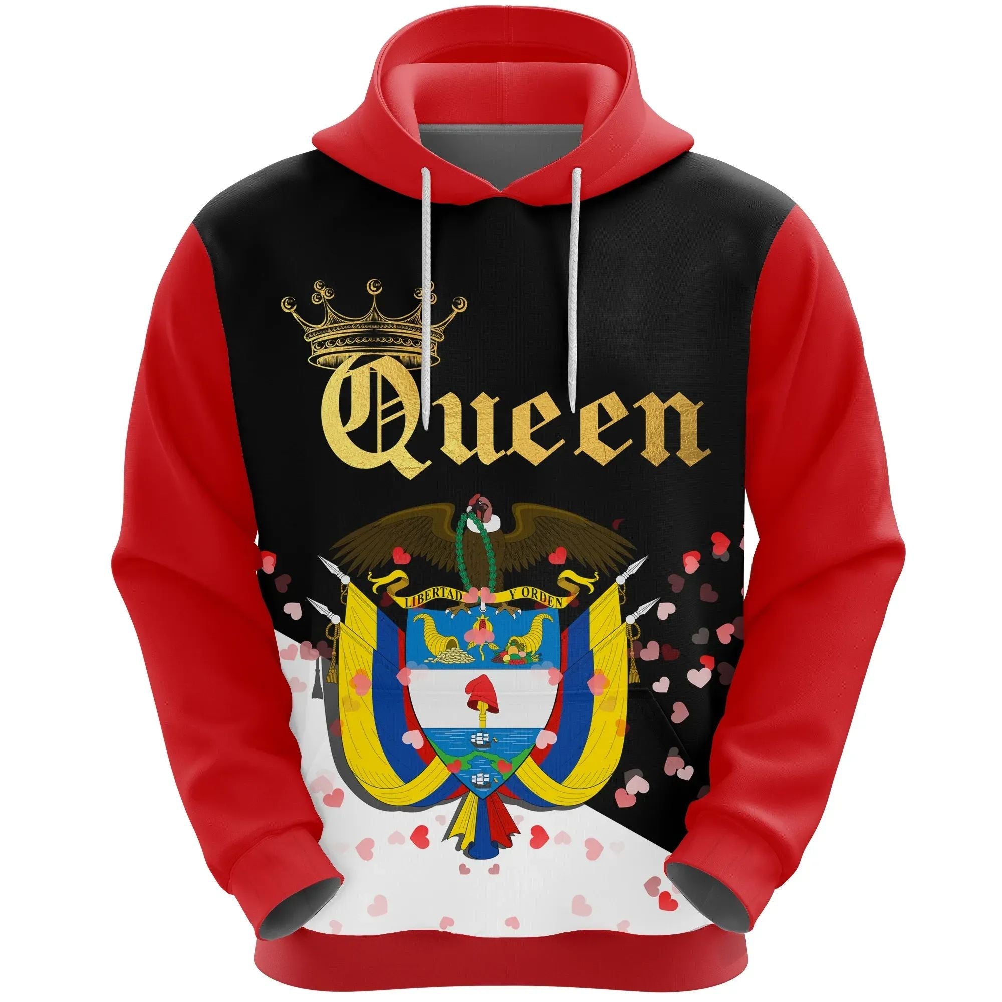 Colombia Queen (Valentine Hoodie) RLT7 - Wonder Print Shop