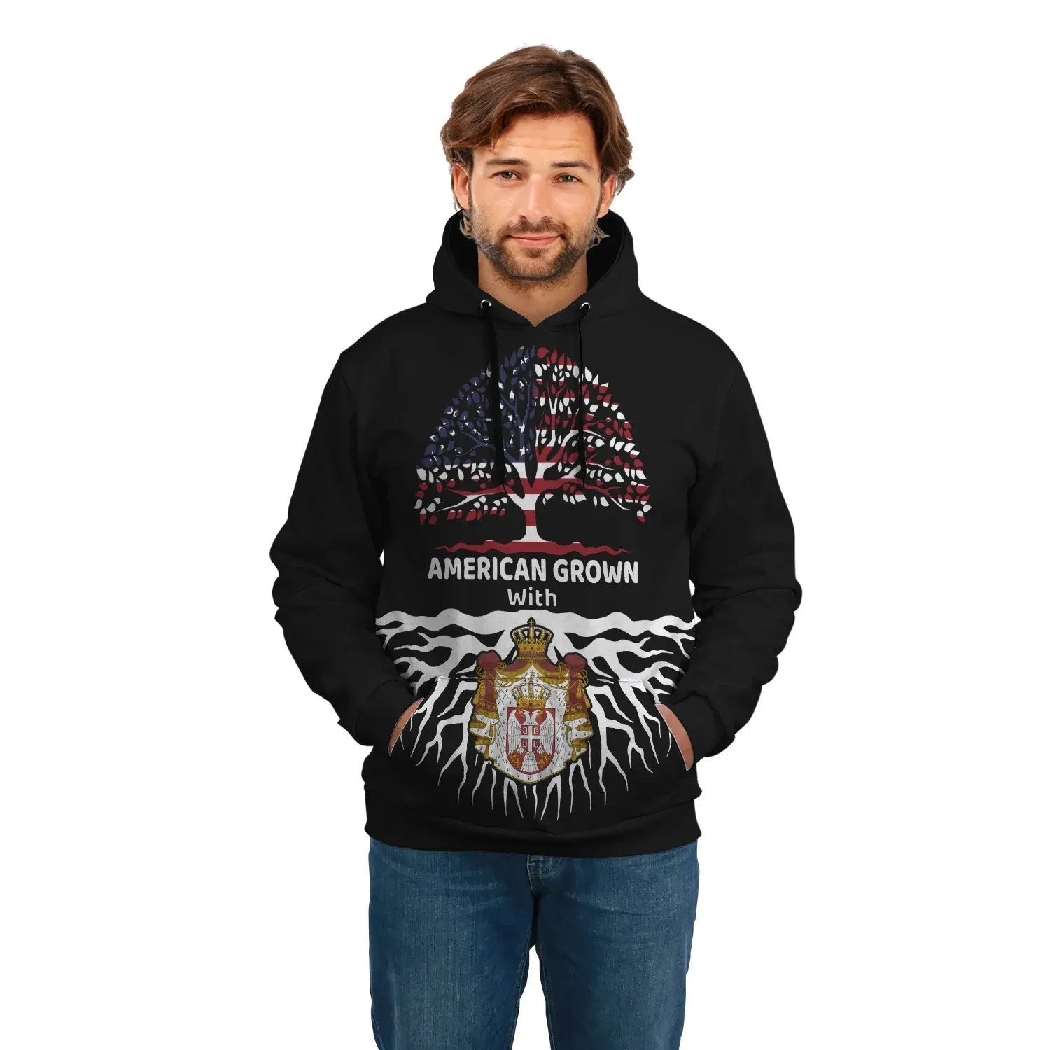 Serbia Hoodie American Root RLT7 - Wonder Print Shop