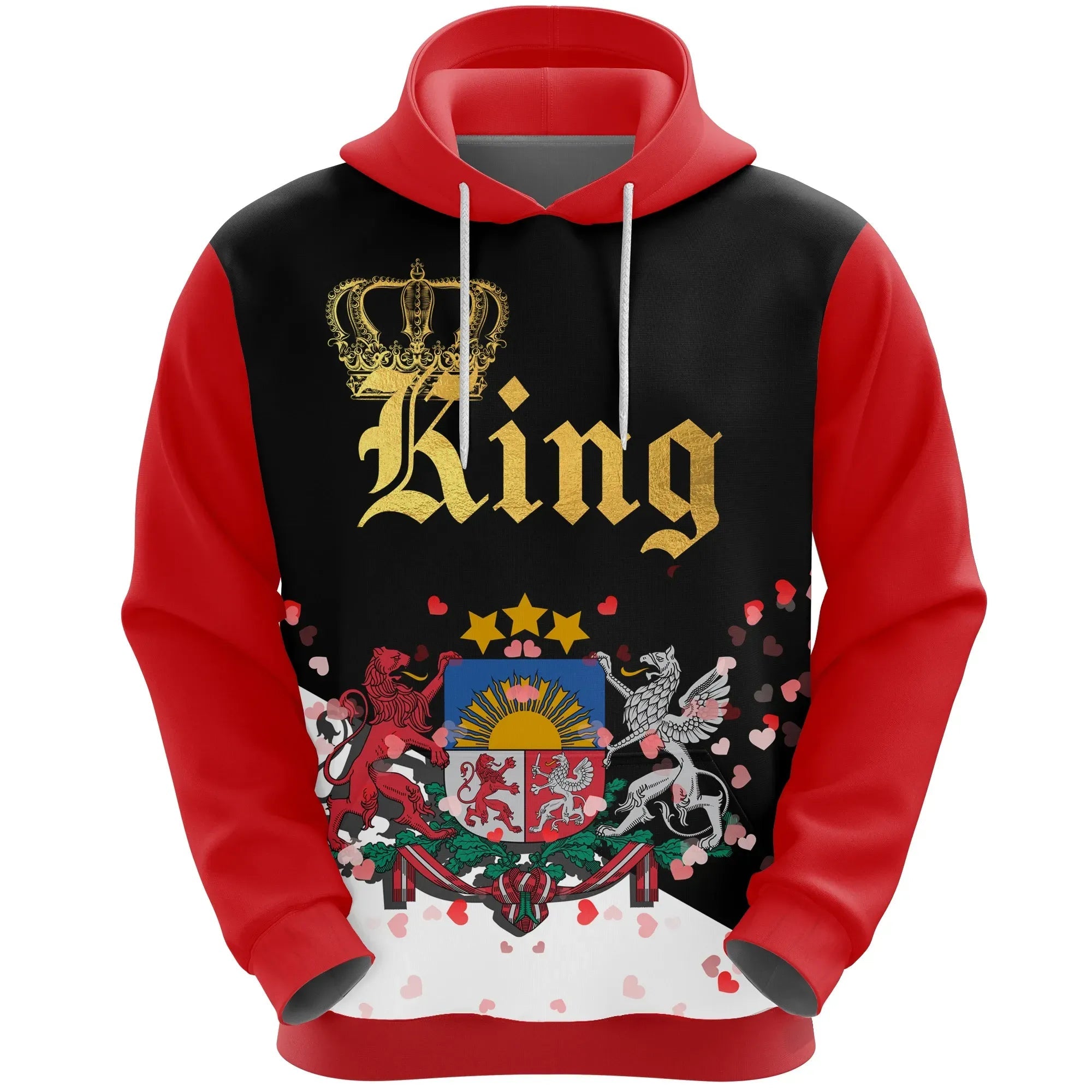 Latvia King (Valentine Hoodie) RLT6 - Wonder Print Shop