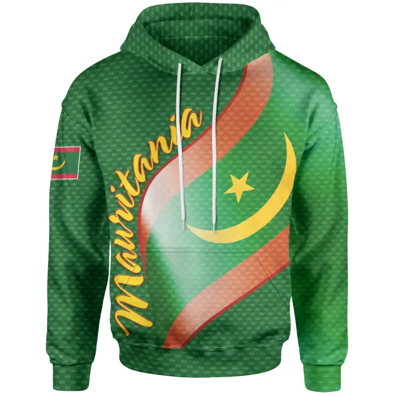 Mauritania Hoodie Mauritania Flag and Coat Of Arms RLT12 - Wonder Print Shop