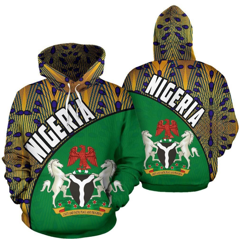 Nigeria Hoodie Ankara Pattern RLT8 - Wonder Print Shop