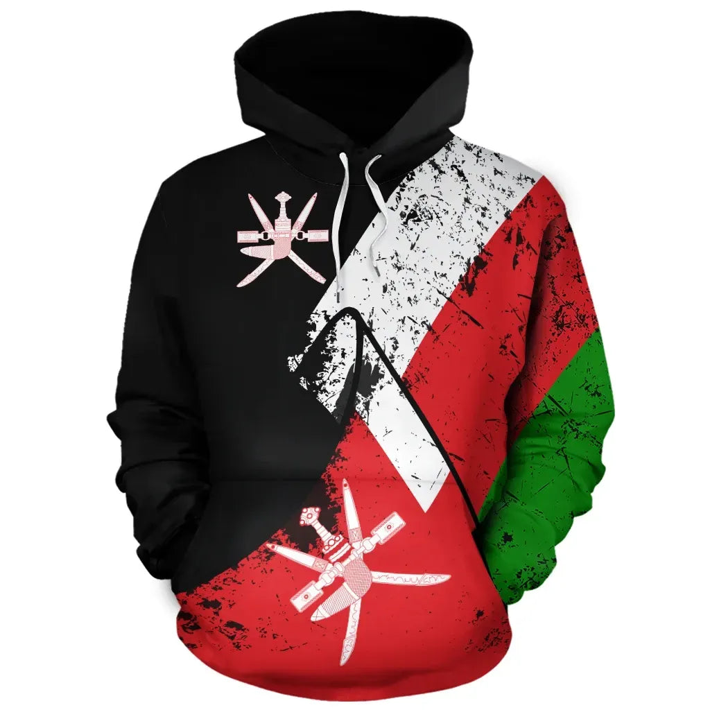 Oman Hoodie Special Grunge Flag RLT13 - Wonder Print Shop