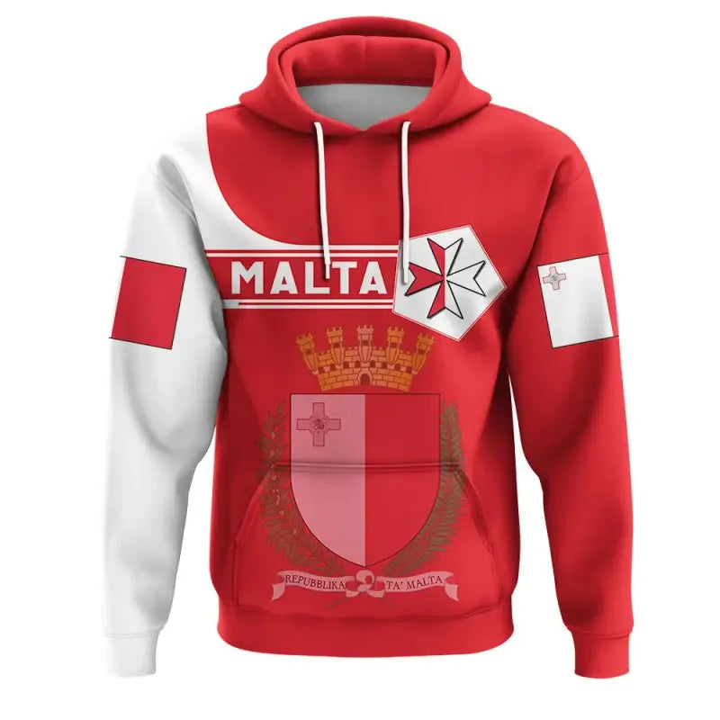 Malta Hoodie Coat Of Arms Simple Style RLT12 - Wonder Print Shop