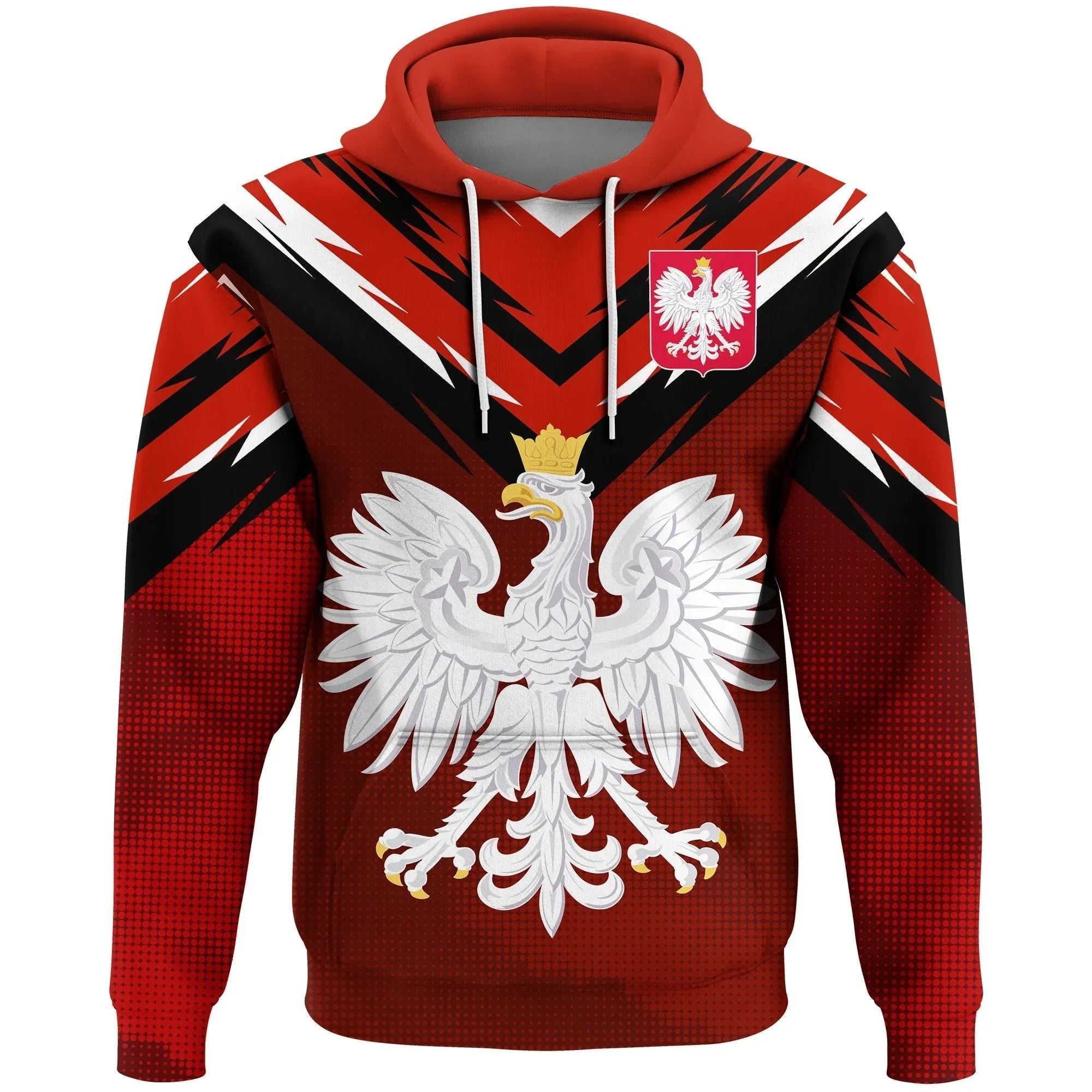 Poland Hoodie Coat of Arms of Poland New Release RLT7 - Wonder Print Shop