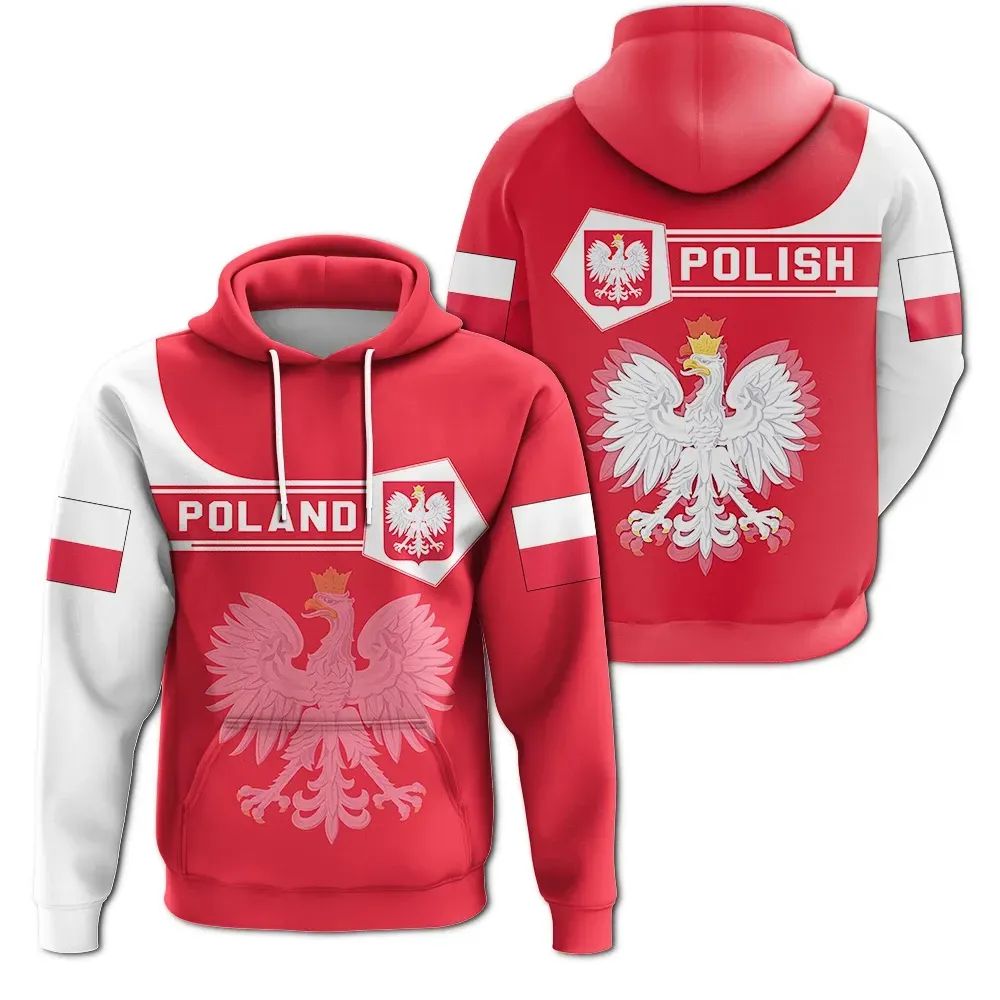 Poland Hoodie Coat Of Arms Simple Style RLT7 - Wonder Print Shop